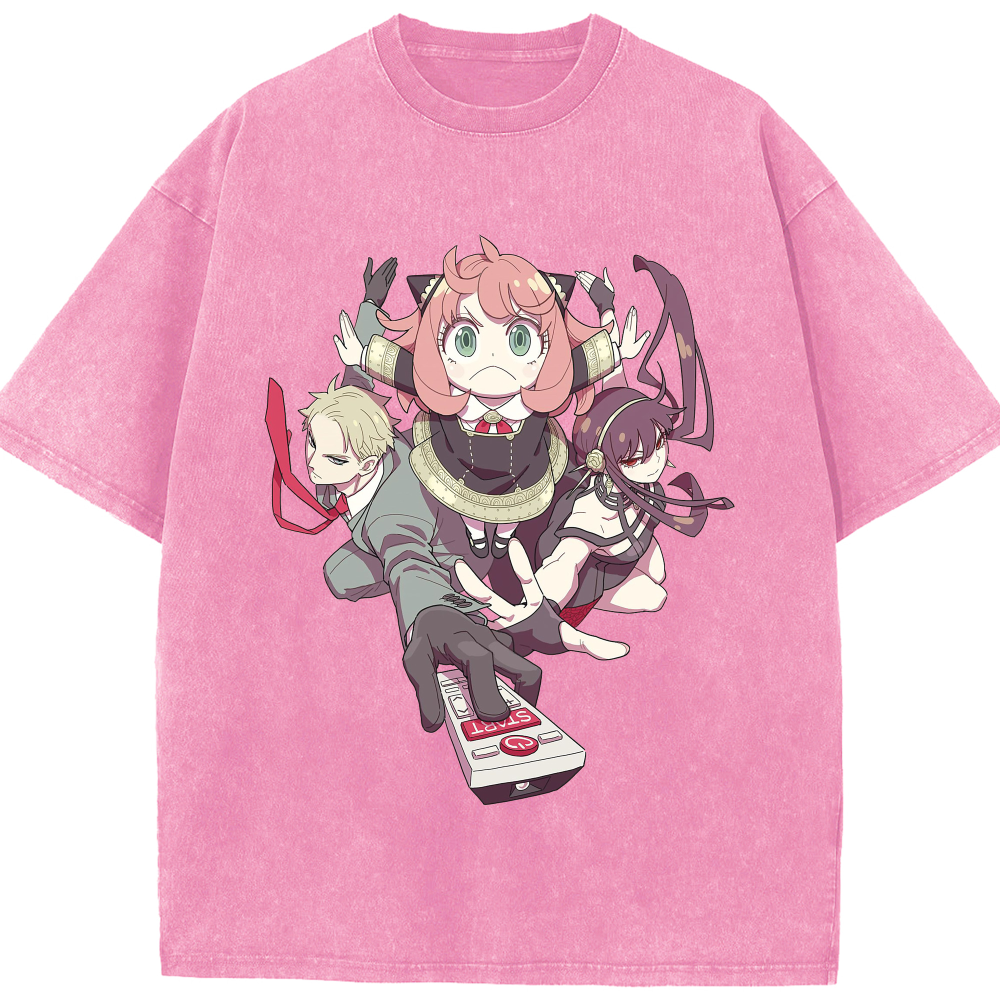 （画像用） SPY×FAMILY间谍家家酒 綿100% ヴィンテージ風 半袖Tシャツ（フロントプリント）